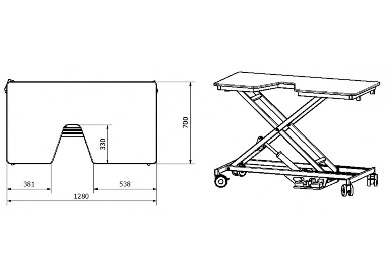 Veterinary ultrasound table ECHO PRO 2 K